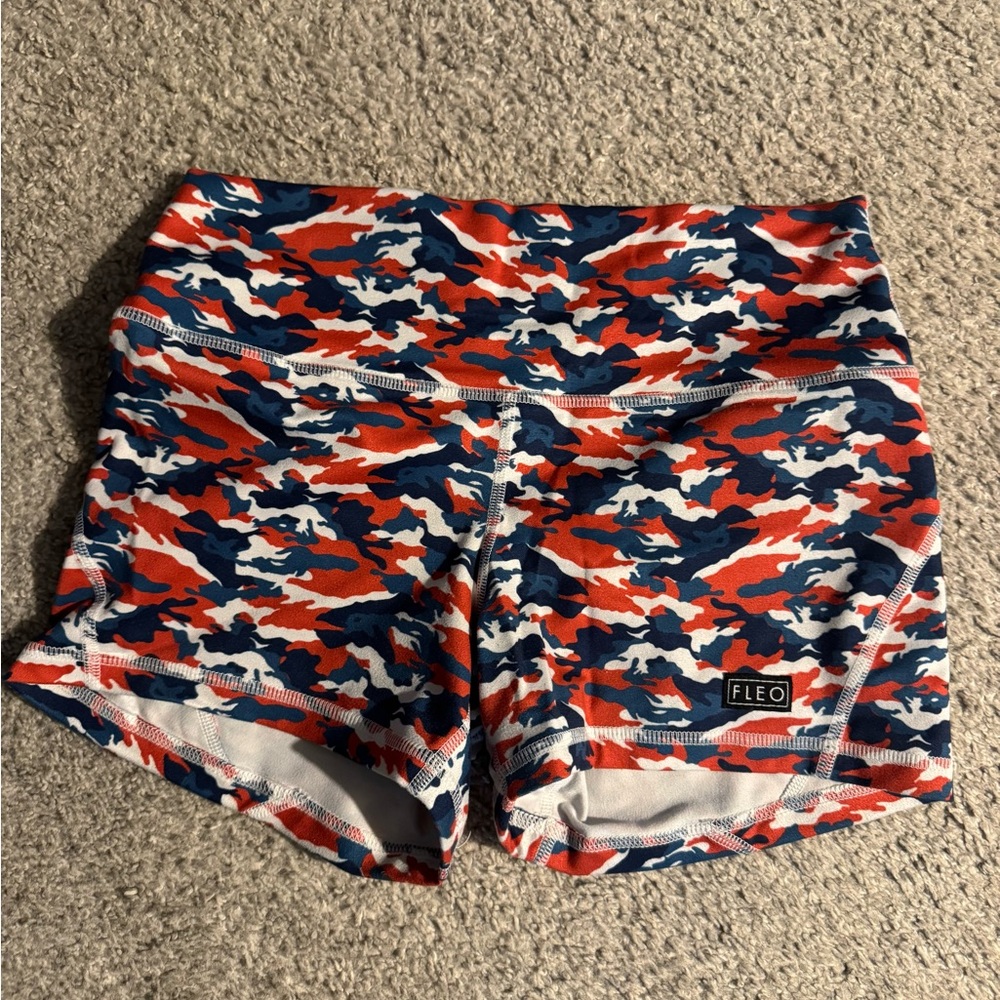 Fleo Apex Contour Shorts - Red, white, Blue camo